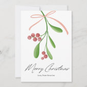 Elegante eenvoudige bessen Kerstflat Feestdagenkaart (Voorkant)