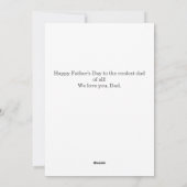 Elegante eenvoudige beste vader ooit vaders dag 4  feestdagenkaart (Achterkant)