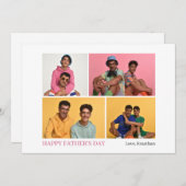 Elegante eenvoudige beste vader ooit vaders dag 4  feestdagenkaart (Voorkant / Achterkant)