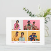 Elegante eenvoudige beste vader ooit vaders dag 4  feestdagenkaart (Staand voorkant)