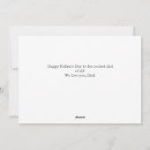 Elegante eenvoudige beste vader ooit vaders dag 4  feestdagenkaart (Achterkant)