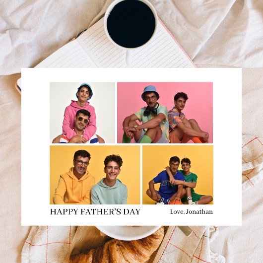 Elegante eenvoudige beste vader ooit vaders dag 4  feestdagenkaart