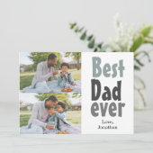 Elegante eenvoudige beste vader ooit vaders dag fo feestdagenkaart (Staand voorkant)