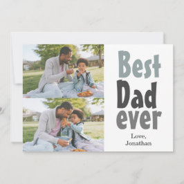 Elegante eenvoudige beste vader ooit vaders dag fo feestdagenkaart