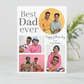Elegante eenvoudige beste vader ooit vaders dag fo feestdagenkaart (Staand voorkant)
