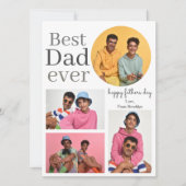 Elegante eenvoudige beste vader ooit vaders dag fo feestdagenkaart (Voorkant)