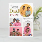 Elegante eenvoudige beste vader ooit vaders dag fo feestdagenkaart (Staand voorkant)