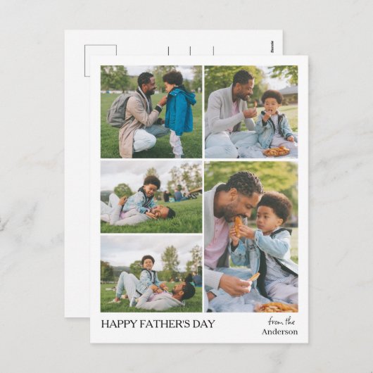 Elegante eenvoudige beste vader ooit vaders dag fo feestdagenkaart (Voorkant / Achterkant)