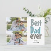 Elegante eenvoudige beste vader ooit vaders dag fo feestdagenkaart (Staand voorkant)