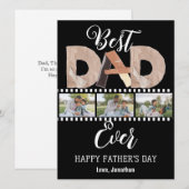 Elegante eenvoudige beste vader ooit vaders dag fo feestdagenkaart (Voorkant / Achterkant)