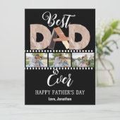 Elegante eenvoudige beste vader ooit vaders dag fo feestdagenkaart (Staand voorkant)