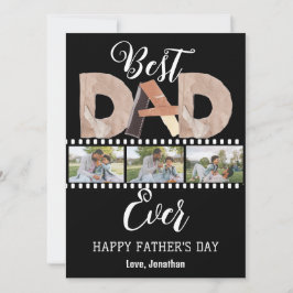 Elegante eenvoudige beste vader ooit vaders dag fo feestdagenkaart