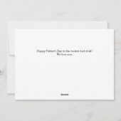 Elegante eenvoudige beste vader ooit vaders dag fo feestdagenkaart (Achterkant)