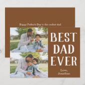 Elegante eenvoudige beste vader ooit vaders dag fo feestdagenkaart (Voorkant / Achterkant)