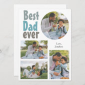 Elegante eenvoudige beste vader ooit vaders dag fo feestdagenkaart (Voorkant / Achterkant)