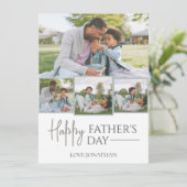 Elegante eenvoudige beste vader ooit vaders dag fo feestdagenkaart (Staand voorkant)