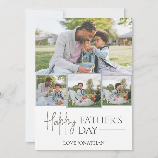 Elegante eenvoudige beste vader ooit vaders dag fo feestdagenkaart (Voorkant)