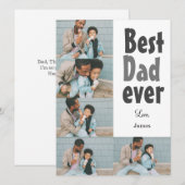 Elegante eenvoudige beste vader ooit vaders dag fo feestdagenkaart (Voorkant / Achterkant)
