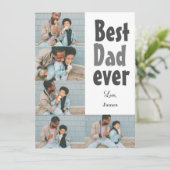 Elegante eenvoudige beste vader ooit vaders dag fo feestdagenkaart (Staand voorkant)
