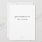 Elegante eenvoudige beste vader ooit vaders dag fo feestdagenkaart (Achterkant)