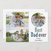Elegante eenvoudige beste vader ooit vaders dag fo feestdagenkaart (Voorkant / Achterkant)