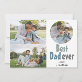 Elegante eenvoudige beste vader ooit vaders dag fo feestdagenkaart