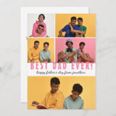 Elegante eenvoudige beste vader ooit vaders dag fo feestdagenkaart (Voorkant / Achterkant)