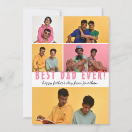 Elegante eenvoudige beste vader ooit vaders dag fo feestdagenkaart
