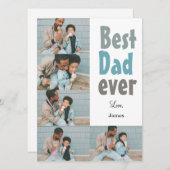 Elegante eenvoudige beste vader ooit vaders dag fo feestdagenkaart (Voorkant / Achterkant)