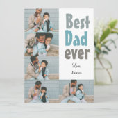 Elegante eenvoudige beste vader ooit vaders dag fo feestdagenkaart (Staand voorkant)
