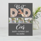 Elegante eenvoudige beste vader ooit vaders dag fo feestdagenkaart (Staand voorkant)