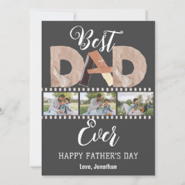 Elegante eenvoudige beste vader ooit vaders dag fo feestdagenkaart