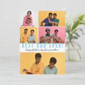 Elegante eenvoudige beste vader ooit vaders dag fo feestdagenkaart (Staand voorkant)