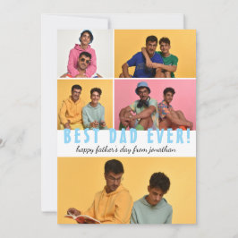 Elegante eenvoudige beste vader ooit vaders dag fo feestdagenkaart