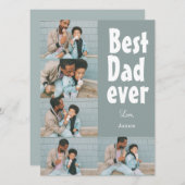 Elegante eenvoudige beste vader ooit vaders dag fo feestdagenkaart (Voorkant / Achterkant)