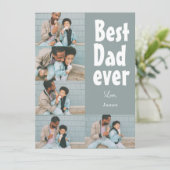 Elegante eenvoudige beste vader ooit vaders dag fo feestdagenkaart (Staand voorkant)