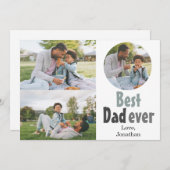 Elegante eenvoudige beste vader ooit vaders dag fo feestdagenkaart (Voorkant / Achterkant)