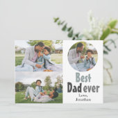 Elegante eenvoudige beste vader ooit vaders dag fo feestdagenkaart (Staand voorkant)