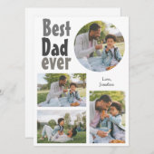 Elegante eenvoudige beste vader ooit vaders dag fo feestdagenkaart (Voorkant / Achterkant)
