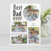 Elegante eenvoudige beste vader ooit vaders dag fo feestdagenkaart (Staand voorkant)
