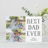Elegante eenvoudige beste vader ooit vaders dag fo feestdagenkaart (Staand voorkant)