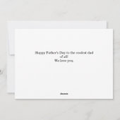 Elegante eenvoudige beste vader ooit vaders dag fo feestdagenkaart (Achterkant)