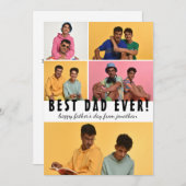 Elegante eenvoudige beste vader ooit vaders dag fo feestdagenkaart (Voorkant / Achterkant)