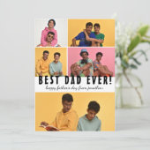 Elegante eenvoudige beste vader ooit vaders dag fo feestdagenkaart (Staand voorkant)