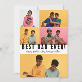 Elegante eenvoudige beste vader ooit vaders dag fo feestdagenkaart