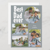 Elegante eenvoudige beste vader ooit vaders dag fo feestdagenkaart (Voorkant / Achterkant)