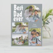 Elegante eenvoudige beste vader ooit vaders dag fo feestdagenkaart (Staand voorkant)