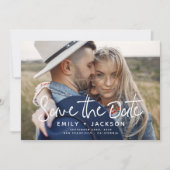Elegante Eenvoudige Bewaar de Datum Foto Save The Date (Voorkant)