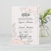 Elegante Eenvoudige Bladeren Islamitische Moslimbr Kaart (Staand voorkant)