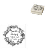 Elegante eenvoudige bladeren uit de bibliotheek va rubberstempel (Gestempeld)